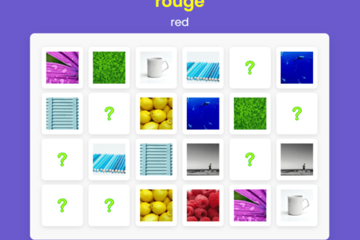 French for Beginners – Memory Game – Colours