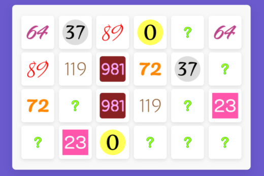 Numbers Memory Game with Voices in Different Languages