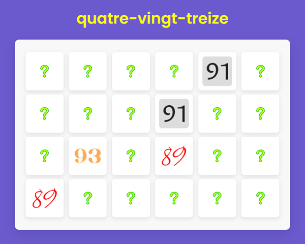 French for Beginners – Memory Game – Numbers