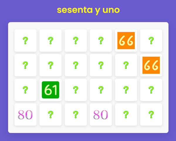 Spanish for Beginners – Memory Game – Numbers